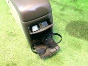 Porta-luvas e apoio de braço SUBARU LANCASTER OEM 92111AE010AD BH9 1999 beige 8L5