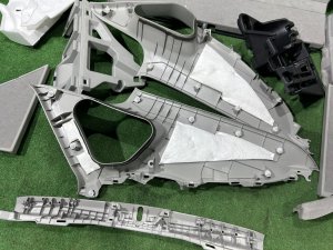 แผงบุห้องเก็บของท้าย TOYOTA PRIUS OEM 64730-47170-B0 64740-47160-B0 58416-47030-B3 ZVW30 2012 SILVER 1F7