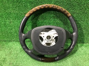 Руль MOMO темное дерево SUBARU LEGACY LANCASTER OEM 34311AE310 BHE BH9 BH5 2002 SILVER/GREY 1U2