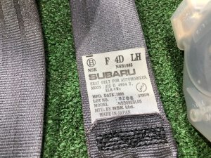 Seat belts комплект SUBARU FORESTER OEM 64611FC320OE, 64651FC020OE, 64651FC030OE SF5 1998 silver 792