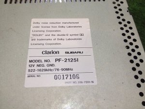 Магнитофон SUBARU LEGACY OEM 12345678 BG5 1996